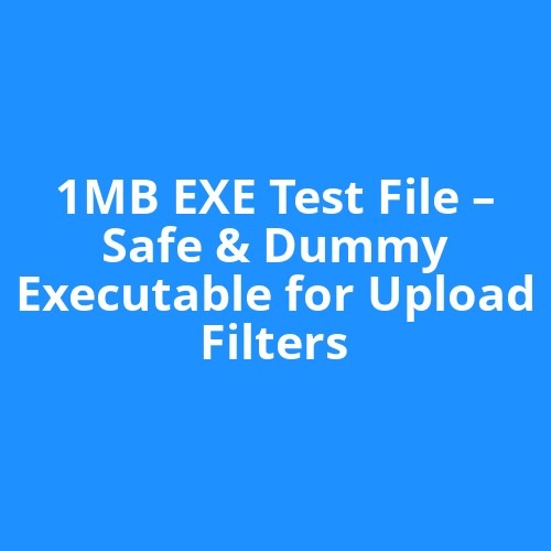 1MB EXE Test File – Safe & Dummy Executable for Upload Filters