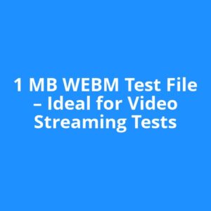 1 MB WEBM Test File – Ideal for Video Streaming Tests